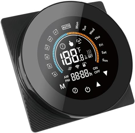 Dilwe Termostato Inteligente, Pantalla Grande, 5+2 Programable, Control de Voz, Termostato de Ahorro de Energía para Calefacción de Agua, Calefacción Eléctrica o Caldera (Caldera de Gas de Agua GC)