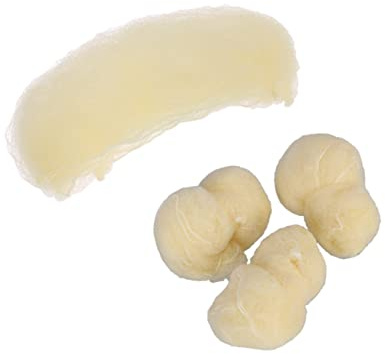 CALLARON 100 Stück Elastisches Haarnetz Mesh 50cm Unsichtbar Goldfarben Für Lebensmittelindustrie Medizinisches Personal Mit Weichem Rand