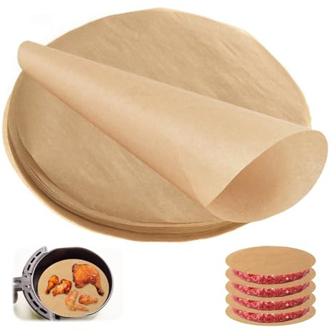 Xyvor 150 Stück Backpapier Rund, Ø30cm Runde Antihaft-Backpapier, Braun | Rundes BBQ Papier Hitzebeständig, Antihaftbeschichtet, Parchment Paper Round, für Pfannen, Backen, BBQ, Pizza, Luftfritteuse