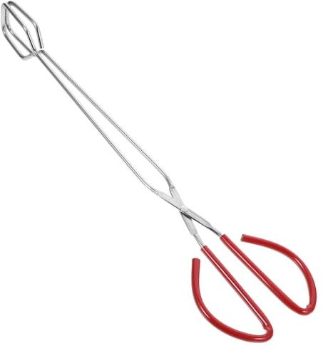 ROMISBABA Pinzas de Barbacoa Largas Inoxidable Anticalor Resistentes para Cocina y Camping Multifuncionales con Mango Anillo para Colgar Color Aleatorio
