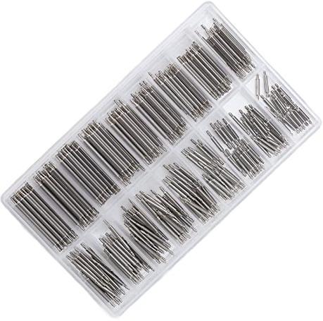 Cryfokt Watch Strap Tube Set 270pcs Watch Strap Connecting Pins in Transparent Box, for Jewelry Production