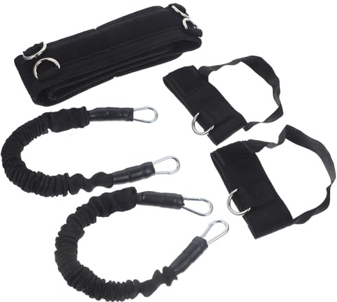 Mikinona Bande de Résistance pour Entraînement Basketball, 40 LB, Corde Élastique en Latex Noir, Aide à L’entraînement de Saut et Renforcement Musculaire des Jambes, Équipement Fitness