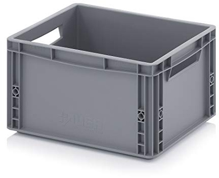 Solent Plastics Auer Packaging EG 43/22 Euro Container Solid Stacking 40 x 30 x 22cm