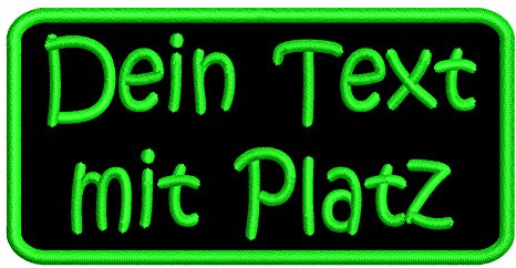 smartoutdoor Rechteckiger Aufnäher Rec2 für deinen Wunschtext - viele Farben und Größen (10x5cm)