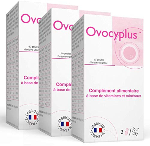 DCMG - 3x60 gélules Ovocyplus - Complément Alimentaire Fertilité Femme | Nutriments et vitamines pour la qualité des ovocytes - Fabrication française