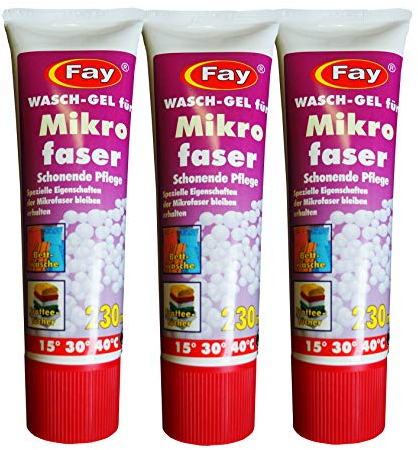 6 x Tube Fay Wasch-Gel für Mikrofaser 230ml, Spezialwaschmittel, Vollwaschmittel