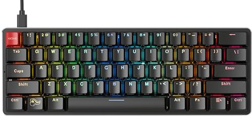 GLORIOUS GMMK (60%) Mechanische Tastatur, Gateron Braun, ANSI (Schwarz)