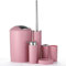 JOTOM Set di Accessori da Bagno Plastica da 6 Pezzi Set Bottiglia di Lozione da Bagno Tazza Spazzolino Portasapone Coppa del Dente(Rosa)