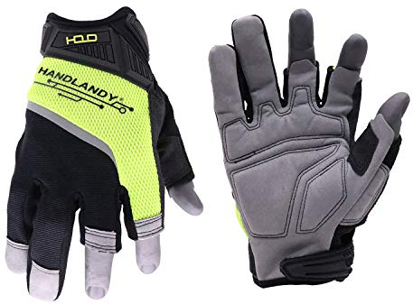 HANDLANDY Framer Arbeitshandschuhe, offener Finger, Fingerlose Einrahmungshandschuhe(XL