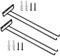 2 Pcs Wine Glass Racks Holders, Wall Mounted Wine Cup Hanging Rack, Under Cabinet Stemware Glasses Storage Hanger, Shelf Display Organizer Stand Racks for Cabinet, Bar, Kitchen - Black