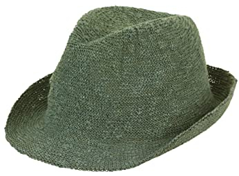 Sterntaler Baby Unisex Hut Baby Strohhut - Baby Hut, Kopfbedeckung Baby Sommer, Sommerhut Baby - aus Baumwolle - dunkelgrün, 51