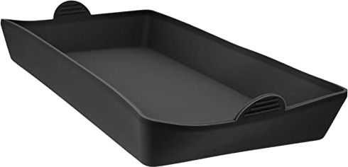 UPKOCH Black Silicone Baking Sheet Oven Pan Dividers Sturdy Heat Proof Handles Nonstick Tray Cooking Reusable Bakeware Set for Meal Prep Oven Pan