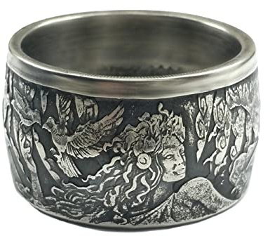 Münzring Aphrodite Feinsilber 999er Größe 62 bis 76