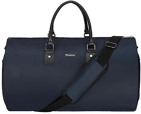 Modoker Umwandelbarer Kleidersack für Reisen, Kleidungsstück, Seesack für Männer und Frauen, Reisetaschen für Fluggesellschaften, 2-in-1-Reiseanzug, Duffle Bag mit Schuhfach, Blau