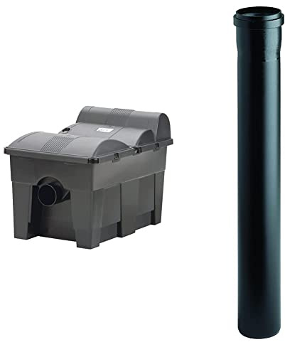 Oase 57377 Durchlauffilter BioSmart UVC 16000 & 55043 Ablaufrohr schwarz DN75/480 mm | Filterzubehör | Rohr | Ablaufverlängerung | Zubehör | Kunststoff