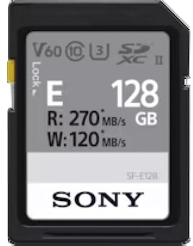 Sony SFE128A Speicherkarte – 128 GB High-Speed SD-Karte für 4K Video & Profi-Fotografie