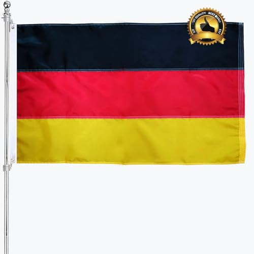 Tysklands flagga 91 x 152 cm utomhus med sydda ränder tunga tyska nationella flaggor 90 x 152 cm polyestermaterial med 2 metallöljetter