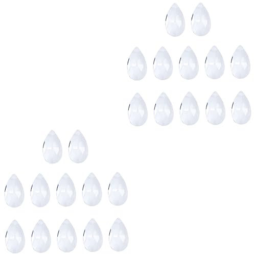 Hemobllo 24pièces Pendentifs Verre Transparent Pour Lustre Décoration De Rideaux Et Événements Effet Réfléchissant Pour Mariages Et Fêtes