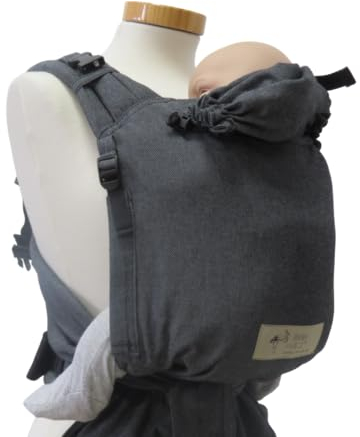 Storchenwiege Babytrage, für Babys ab Geburt, von 3,5kg bis 15 kg, Oeko Tex (Graphit)