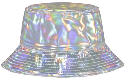 JJDreams Unisexe Paillettes Chapeau de Pluie Chapeau à la Mode pour Le Nouvel an JGA Carnaval Costume,Argent