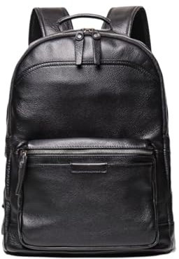 LEJDI Zaini aziendali Maschile Vere valigette in Pelle Sacchetti for Laptop Borse da Viaggio for Sacchetti Casual Daypack(Black)