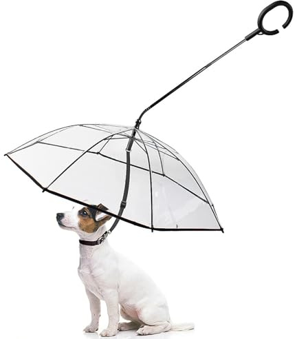 Haustier-Regenschirm mit – regenfester Regenschirm für kleine Haustiere, automatische Schnalle, verstellbarer Regenschirm, genießen Sie Haustiere, einzigartiges Design, leichter Regenschirm für Hunde