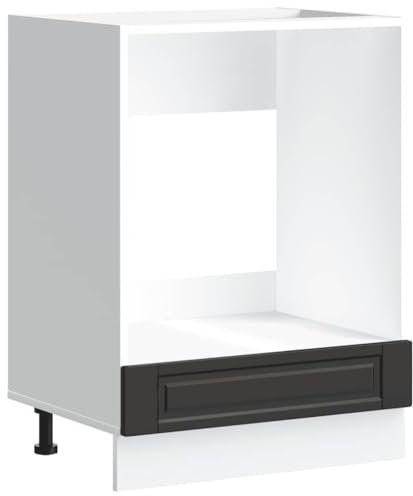 Generisch Kangmusi Herdumbauschrank Porto Schwarz Holzwerkstoff, Schwarz 853998