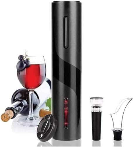 MISTPURE Abridor de Vino eléctrico, abridor de Botellas de Vino a batería con Cortador de Papel de Aluminio, for Amantes del Vino, Regalo for el hogar, la Cocina, la Fiesta, el Bar o la Boda.