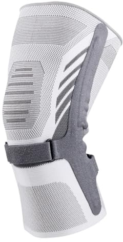 Supporto per ginocchio da uomo con impugnatura a compressione per ginocchio e sottogola a compressione traspirante morbida per proteggere il ginocchio e il supporto antiscivolo per bendaggio Kneepads