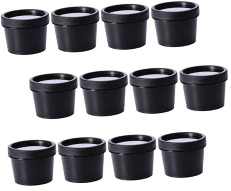 Ipetboom Boîte à Masque avec Moule Esquimaux Silicone, Contenant Visage Rechargeable, Pot pour Cosmétique avec Couvercle à Vis, 12pcs Étanches en Pp pour Voyage
