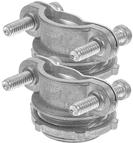 AUTSUPPL 2pcs 3/4 Inch Metal Cable Connector Clamp Type Wire Clamp for Conduit Sturdy Cable Connectors