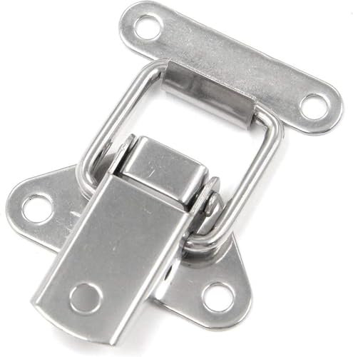 Spring Toggle Lock,Toggle Latch,Spring Latch,2Pcs 304 Stainless Steel Hasp Toggle Latch Mini Clamps Box Clasp Buckle Trunk Latch Catches Cabinet Latch Hasp Toolbox Toggle Lock,