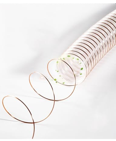 Tubo flessibile di raccolta della polvere da 1,2 mm, lunghezza 3,28 piedi, tubo flessibile di scarico dell'aria in poliuretano trasparente PU, tubo flessibile di sfiato(100mm)