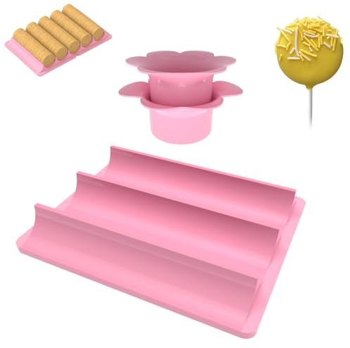 Cake Pop Mold Set (Non-3D Printed), 1.75 Cake Pop Cutter and Pusher with Tray, High-Capacity Dual-Cavity Design, Non-Stick & Easy to Clean Surface (Cutter & Tray Set)