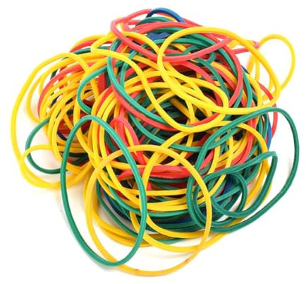 HIAKDOFT 200 piezas Unidades Bandas Elásticas Grandes de Goma Coloridas para Máquina Accesorios Prácticos Duraderos y Flexibles para Oficina y Manualidades