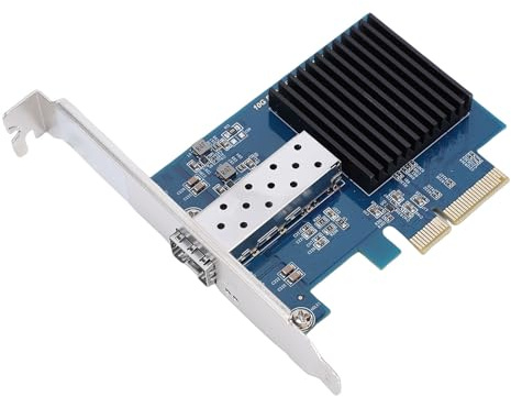 ASHATA Carte Réseau PCIE NIC 10 Go, Carte Ethernet avec Port SFP Unique, Réseau Fibre Optique PCI Express pour 11 pour Noyau Linux