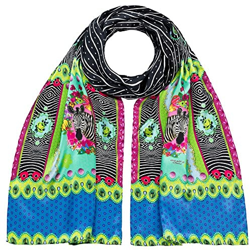 VON LILIENFELD Foulard Soie Femme Écharpe Art Cache-Nez Eva Maria Nitsche: Zebra´s Garden