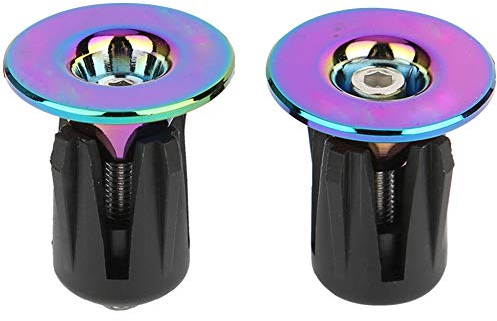 Alomejor Lenkerendstopfen aus Aluminium, 1 Paar, Fahrradlenkerkappen, robuste Endstopfen für Fahrradlenker, kompatibles Fahrradzubehör