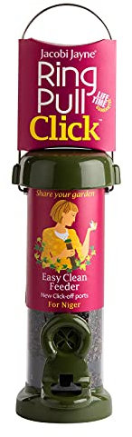 Jacobi Jayne Ring-Pull Click Kleiner Niger-Samen-Futterspender Grüner Vogel