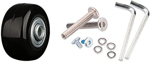 Haomingtien 4pcs roulettes bagages accessoires de roue universelle de roue flexible et durable embarquement roues de valise roues silencieuses roues silencieuses silencieuses, roues de pâtes noires