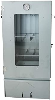 Unbekannt Kynast Räucherofen 44 x 28 x 80 cm mit 3 Etagen inkl. Zubehör, Silber