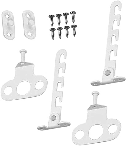 baixikly 2 Sets Window Restrictor Locks Window Restrictor Hooks with 8 Screws Adjustable Window Latches for The Security of Children and Toddler