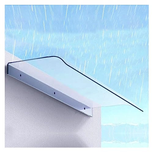 Window Rain Shelter Cover,Outdoor Awning Patio Porch Awning,uv Protection Rain,Transparent front door awningTransparent Polycarbonate Rain Canopy,Facade installation ( Size : 50*100cm/19.6*39.3in )