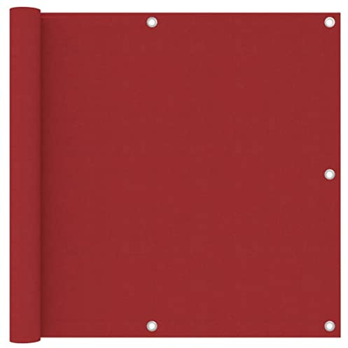 KTHLBRH Brise-vue pour balcon - Rouge - 90 x 400 cm - Tissu Oxford - Brise-vue - Brise-vue - Brise-vue - Brise-vue et décoration élégante pour votre balcon