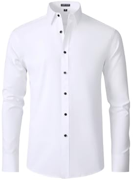 Casey Kevin Camicia Uomo Maniche Lunghe Camicie Casual Uomo Elegante Regolare Fit Formal Camicia Business Facile da Stirare