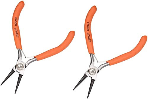 XYWHPGV Round Nose Pliers 5 Inch Jewelry Pliers Tool with Comfort Grips 2 Pcs(04263 29d2c d50c2 6b4a7 f1193 8d8c8