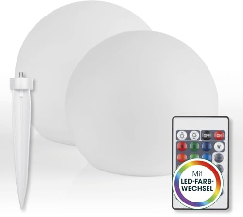 EASYmaxx Juego de 2 lámparas solares LED con cambio de color, decoración de jardín con iluminación LED, hermosos efectos de luz con sensor de luz diurna para interior y exterior, decoración de jardín,