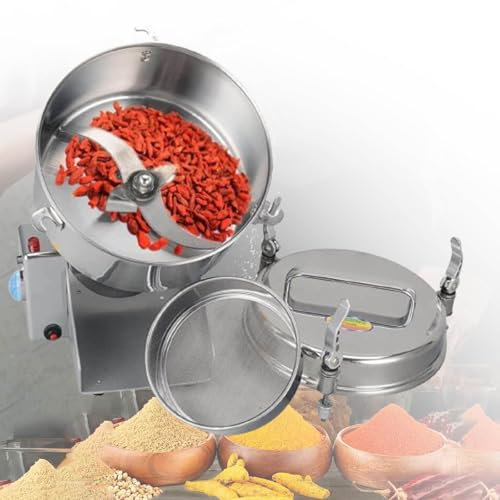 MhWrughts Molinillo de Especias eléctrico, Molinillo de Hierbas, triturador de Granos de café, protección contra sobrecarga para Cereales Secos, Granos, Trigo y Hierbas,2500g