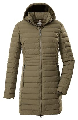 G.I.G.A. DX quiltad damparkas/funktionsparka i dunutseende med dragkedja huva GW 77 WMN QLTD PRK_Bacarya, lera, 46, 43685-000