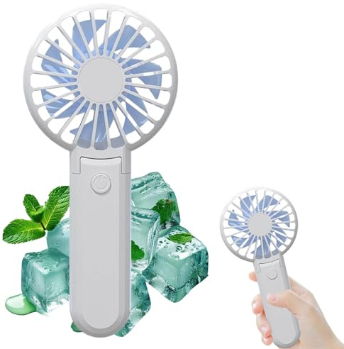 Handventilator, Tragbarer Mini Ventilatoren, Faltbarer Kleiner Ventilator, Mini Handventilator Mit USB Wiederaufladbarem, 3 Geschwindigkeiten Für Reisen, Büro, Festival, Camping, Geschenke Für Frauen